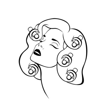插圖的女孩