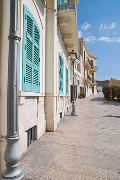 小巷。Bari。Apulia。