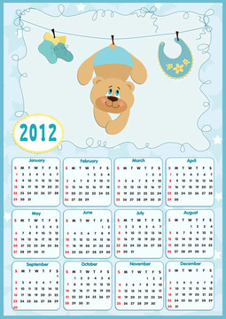 嬰兒日歷為2012