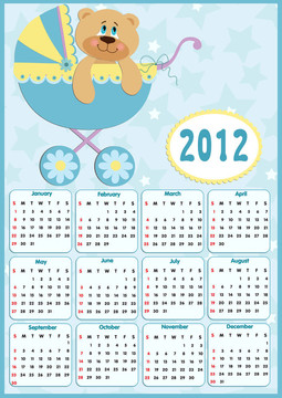 嬰兒日歷為2012