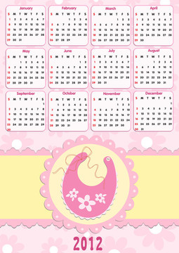 嬰兒日歷為2012