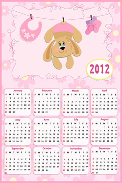 嬰兒日歷為2012