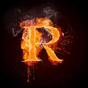 火漩渦字母R
