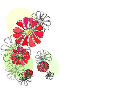 五顏六色的花朵花朵