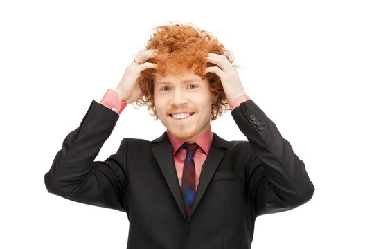英俊的男人表達(dá)tryumph