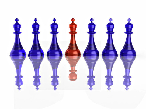 虛假領(lǐng)導(dǎo)的概念形象。國際象棋