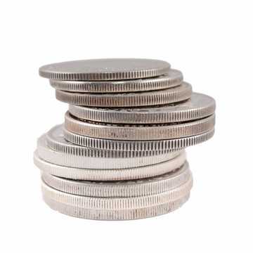成堆的銀幣