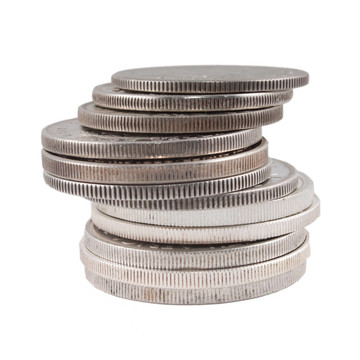 成堆的銀幣