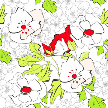 花無縫壁紙