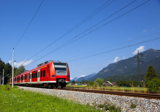 列車在阿爾卑斯山