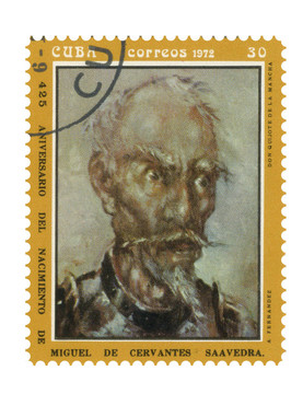 郵票與圖像唐堂吉訶德作者Miguel de Cervantes