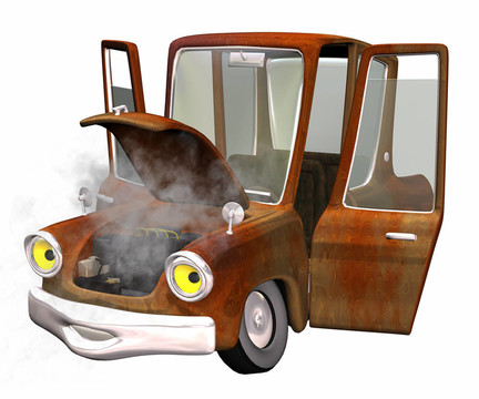 生銹的舊汽車