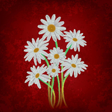 摘要背景與chamomiles花