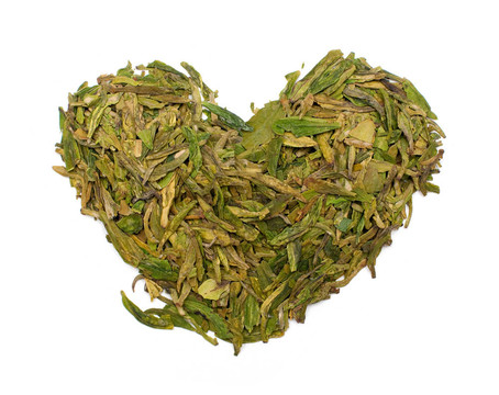 從綠茶的心形