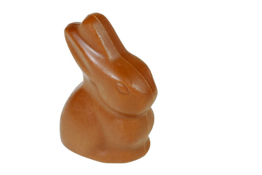 孤立巧克力復(fù)活節(jié)兔子