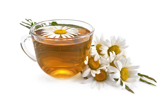 草藥茶一束雛菊