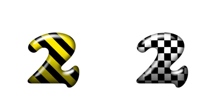 帶有危險(xiǎn)條紋和白色背景的棋盤格的獨(dú)家收藏信