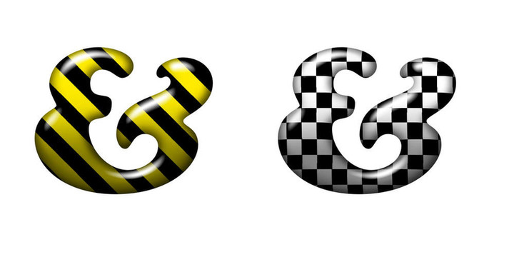 帶有危險(xiǎn)條紋和白色背景的棋盤格的獨(dú)家收藏信