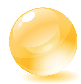 插畫。黃色光滑圓網(wǎng)按鈕。