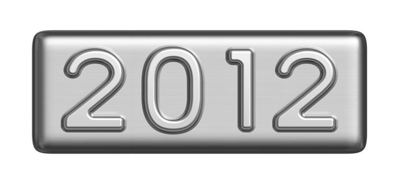 新年2012金屬標(biāo)志