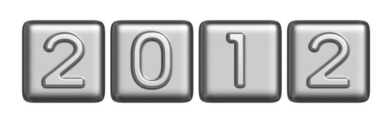 新年2012金屬標(biāo)志