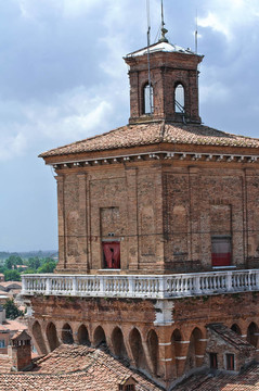 埃斯騰斯城堡。Ferrara。Emilia Romagna。意大利.