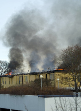 公寓樓著火了