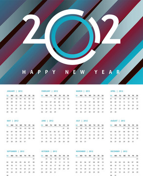 新年2012日歷