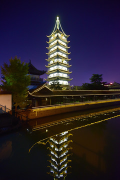 上海真如寺夜景風(fēng)光