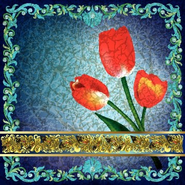 摘要花卉插圖