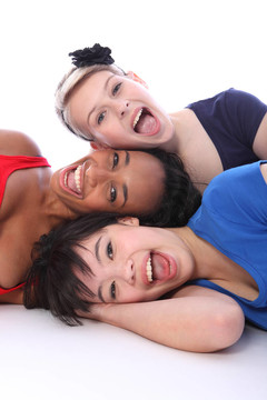 歡樂族歡樂女孩塔笑臉