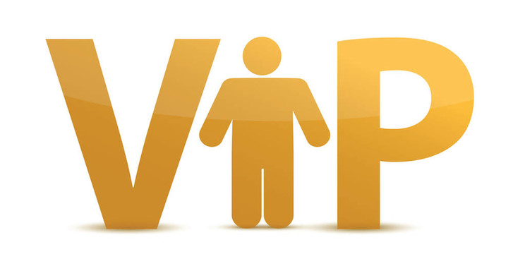 VIP的人。黃金字母和圖標(biāo)