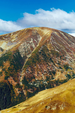 在羅馬尼亞帕朗山mohoru峰景觀