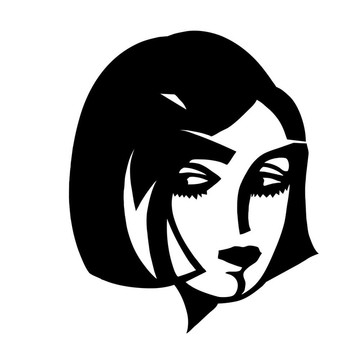 白色背上的女孩的畫像