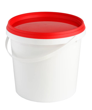 白色背景隔離的塑料容器
