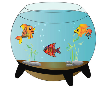 魚缸與快樂的魚是絕緣的