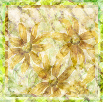 Flowers；水彩畫