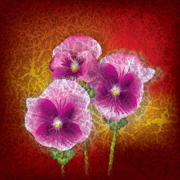 摘要花卉插圖