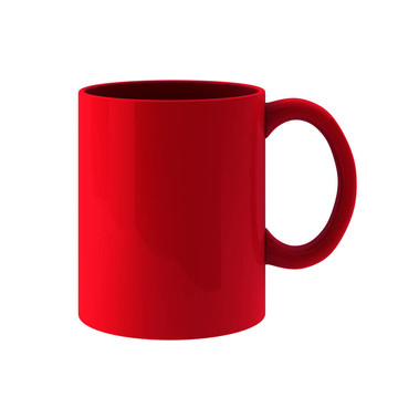 紅色杯子的3D渲染
