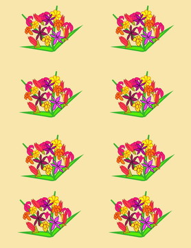 花在背景花束