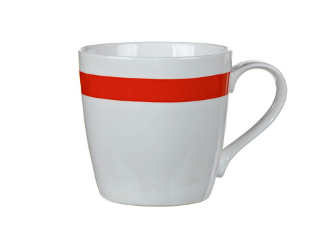 白色白色條紋咖啡杯