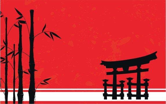日本竹背景4、
