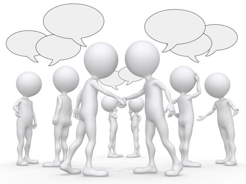 抽象人物人物與言語泡沫