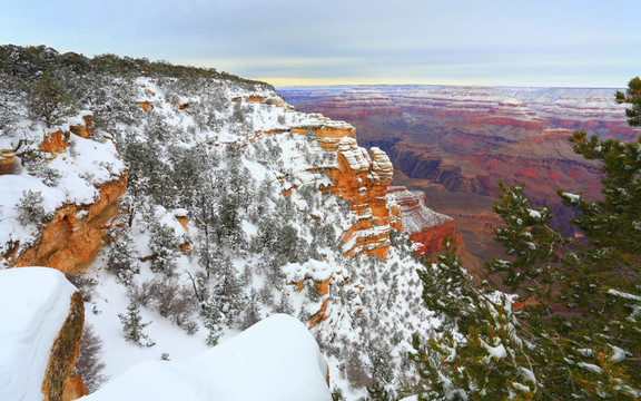 大峽谷森林的暴風(fēng)雪；AZ