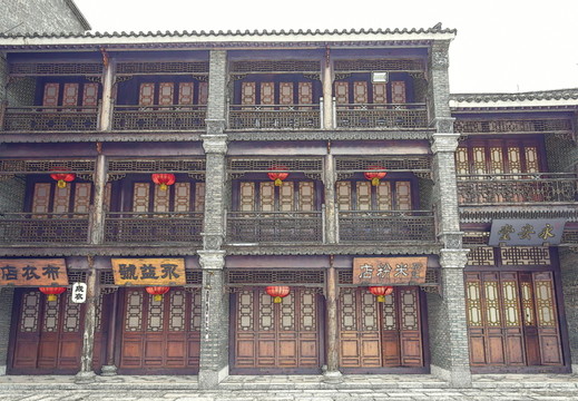 古代建筑 古鎮(zhèn) 老街 明信片