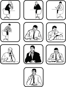 十輪廓處的男人。