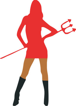 性感的女惡魔三叉戟