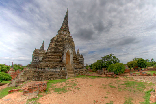 Wat Phra Si sanphet -大城；泰國