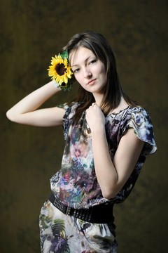 女人與花
