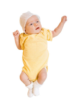 在白衣服的嬰兒